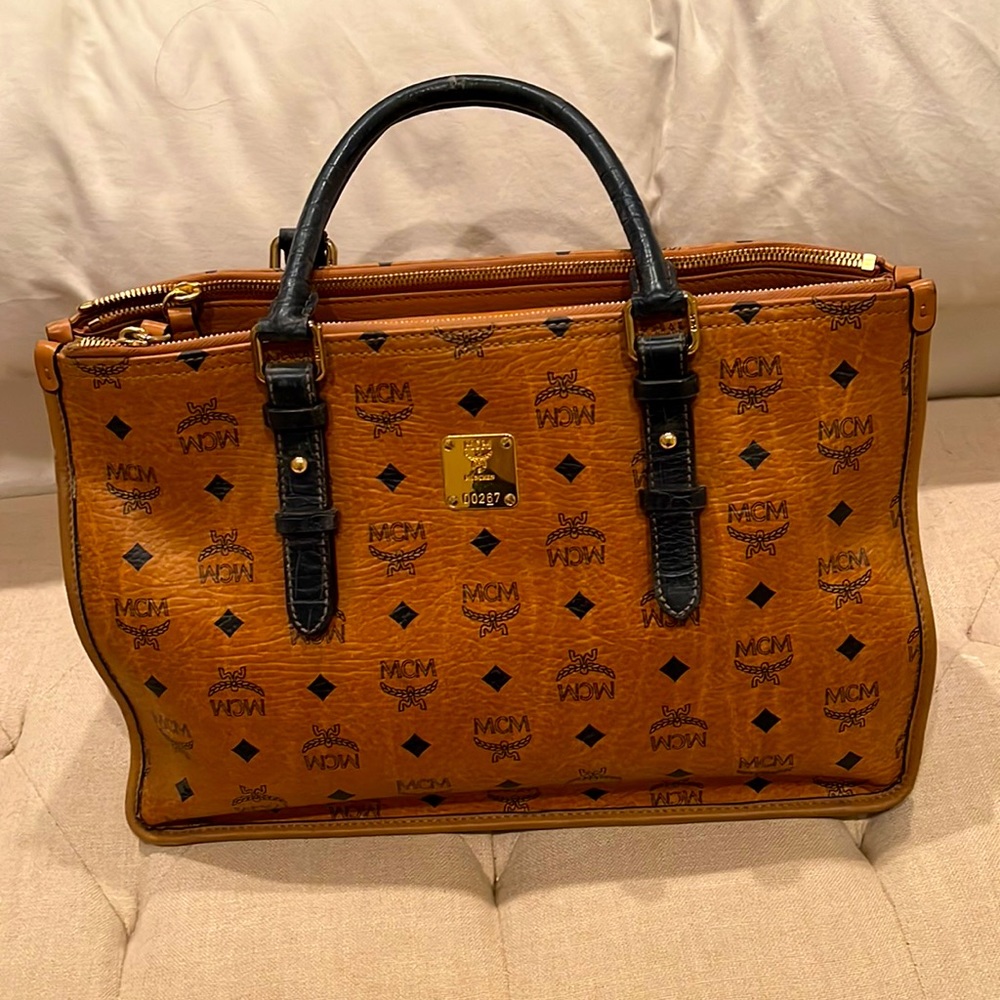 Mcm bag. Purchased this at Bloomingdale’s possibly 10 years ago